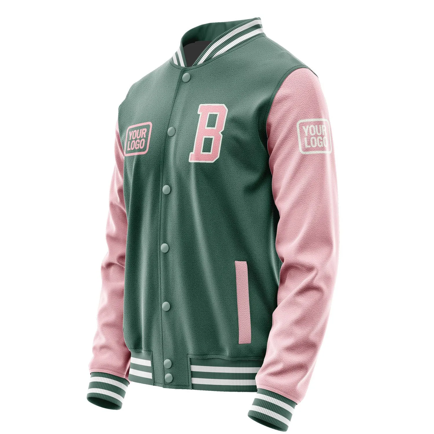 Custom Blue Green Light Pink Jacket sold by Tailorly product image thumbnail 3