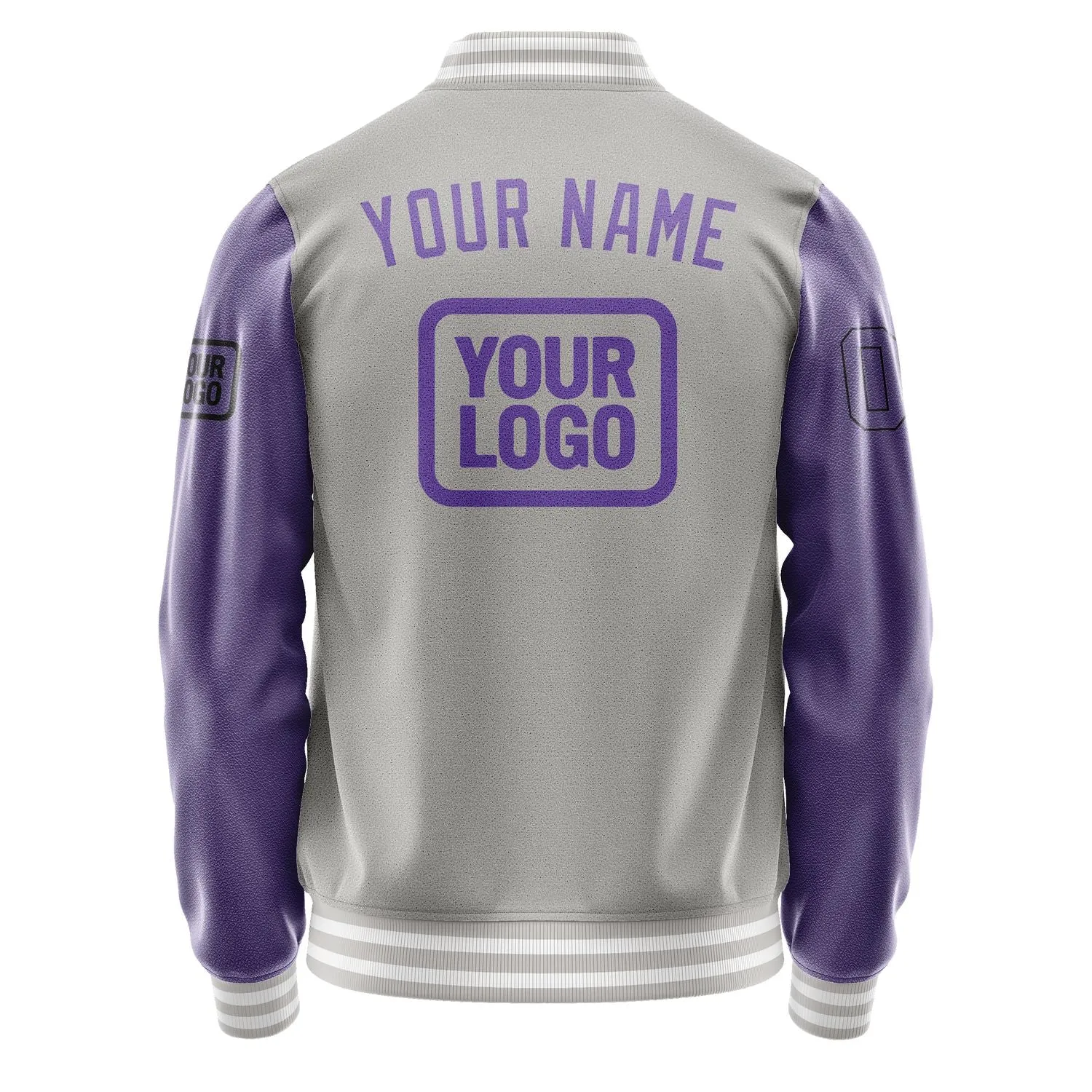 Custom Gray Light Purple Jacket sold by Tailorly product image thumbnail 4