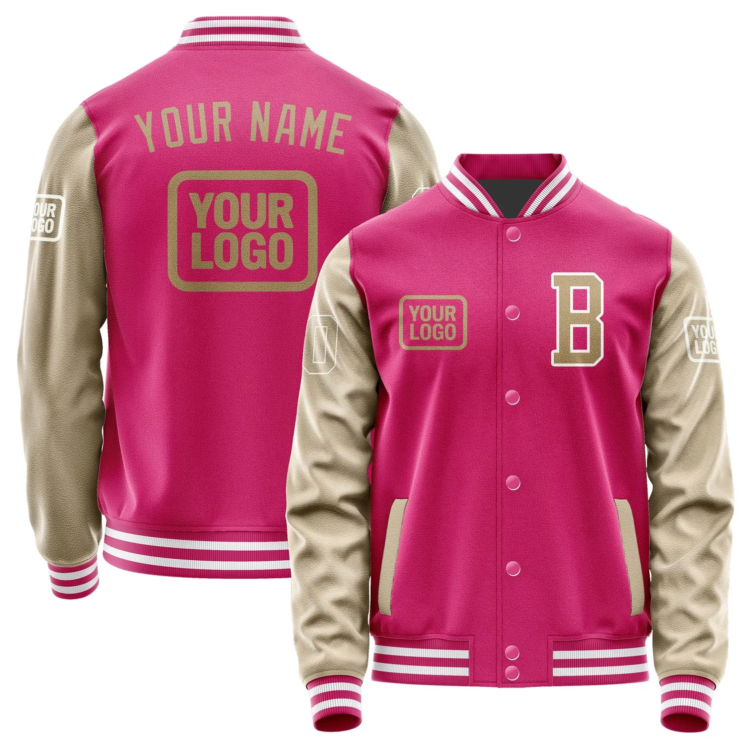 Custom Pink Light Khaki Jacket sold by Tailorly