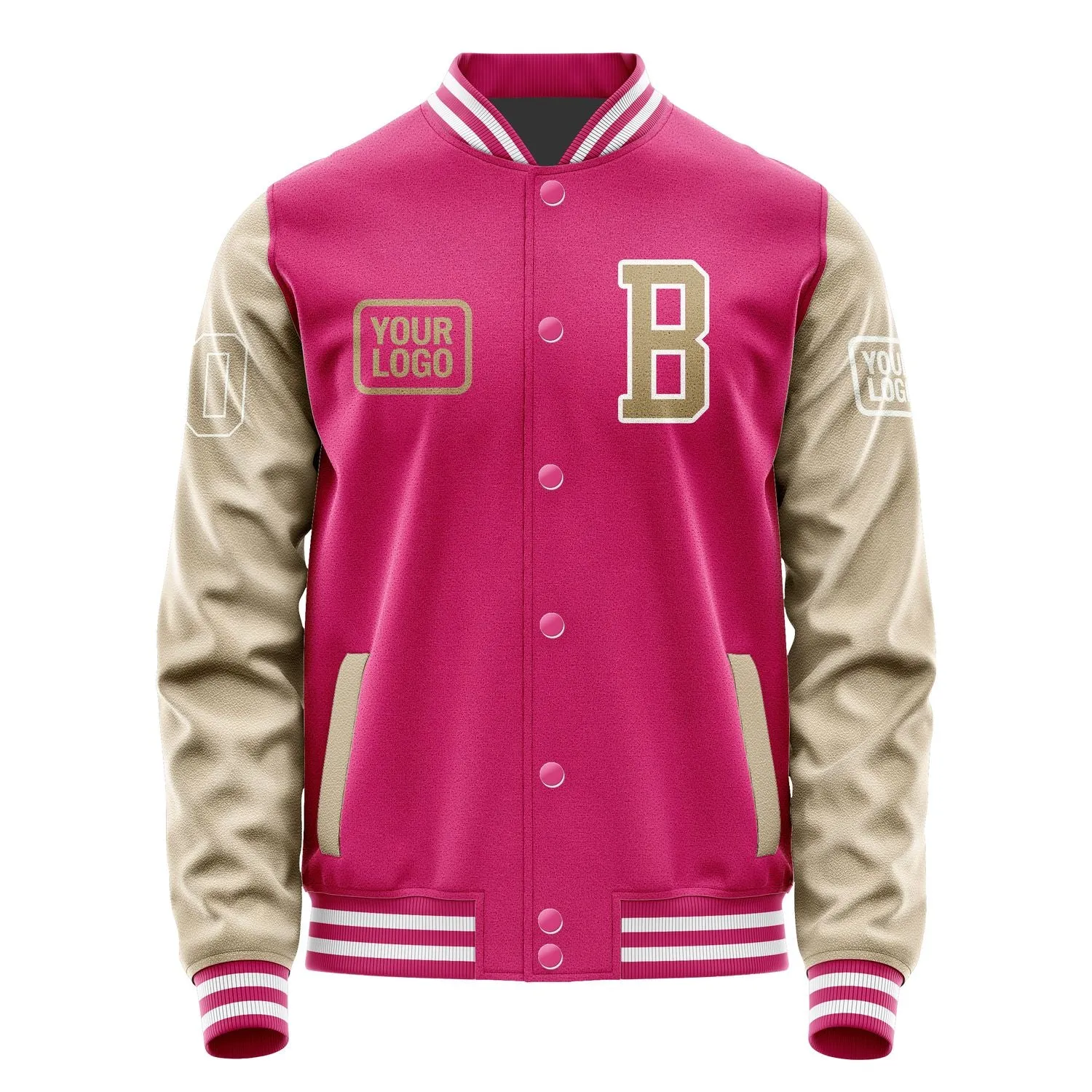Custom Pink Light Khaki Jacket sold by Tailorly product image thumbnail 2