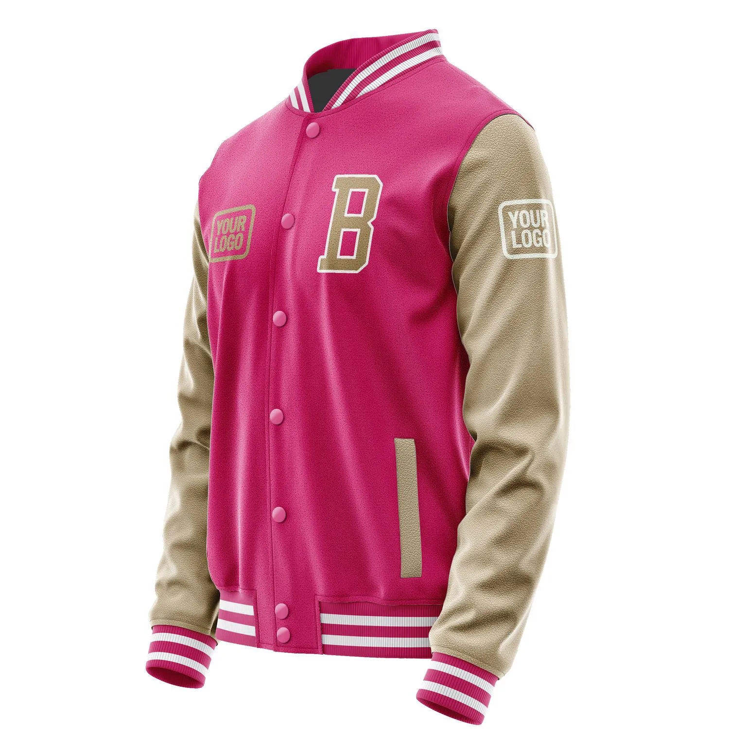 Custom Pink Light Khaki Jacket sold by Tailorly product image thumbnail 3