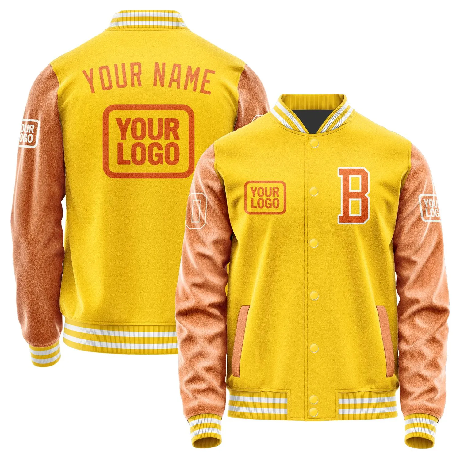 Custom Gold Orange Jacket sold by Tailorly