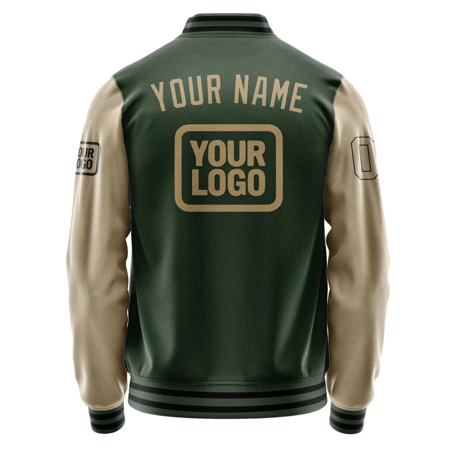Custom Dark Green Light Khaki Jacket sold by Tailorly product image thumbnail 4