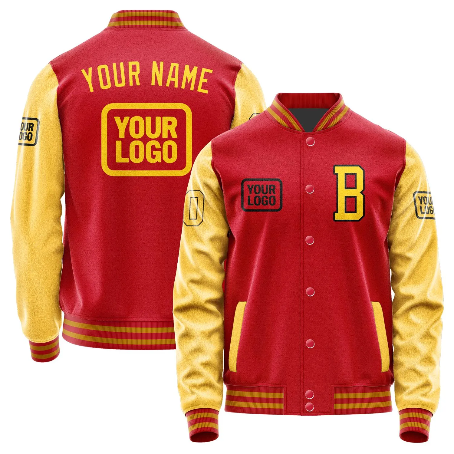 Custom Red Gold Jacket sold by Tailorly