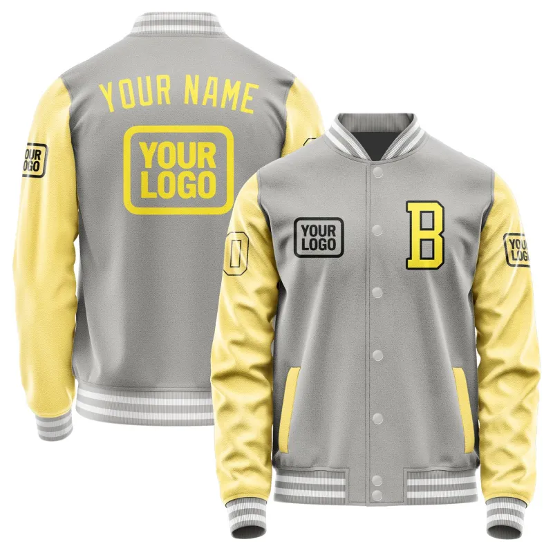 Custom Gray Light Yellow Jacket sold by Tailorly