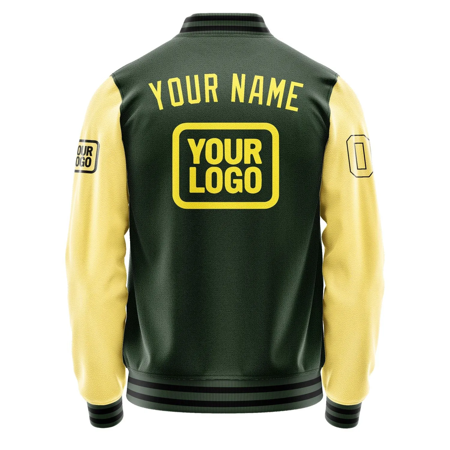 Custom Dark Green Light Yellow Jacket sold by Tailorly product image thumbnail 4