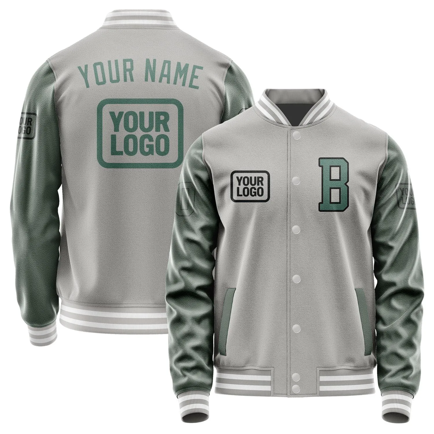Custom Gray Blue Green Jacket sold by Tailorly