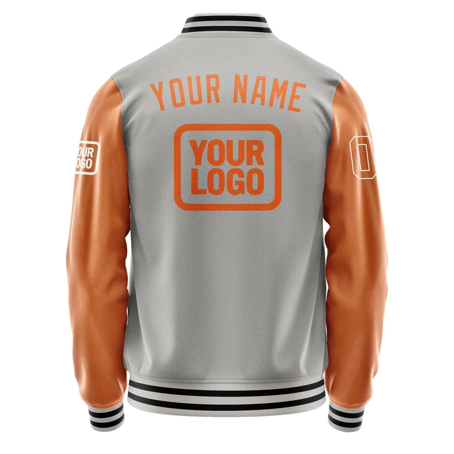 Custom Gray Orange Jacket sold by Tailorly product image thumbnail 4