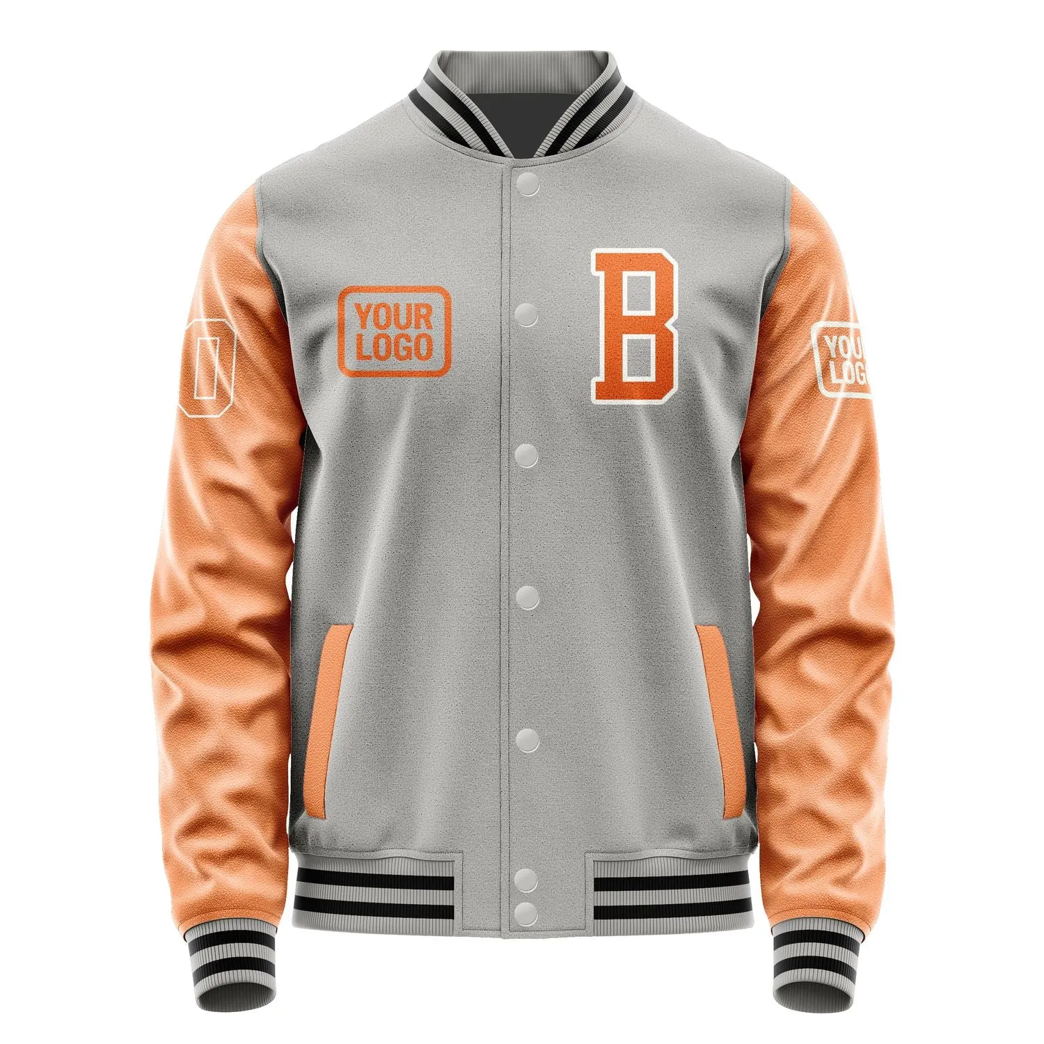 Custom Gray Orange Jacket sold by Tailorly product image thumbnail 2