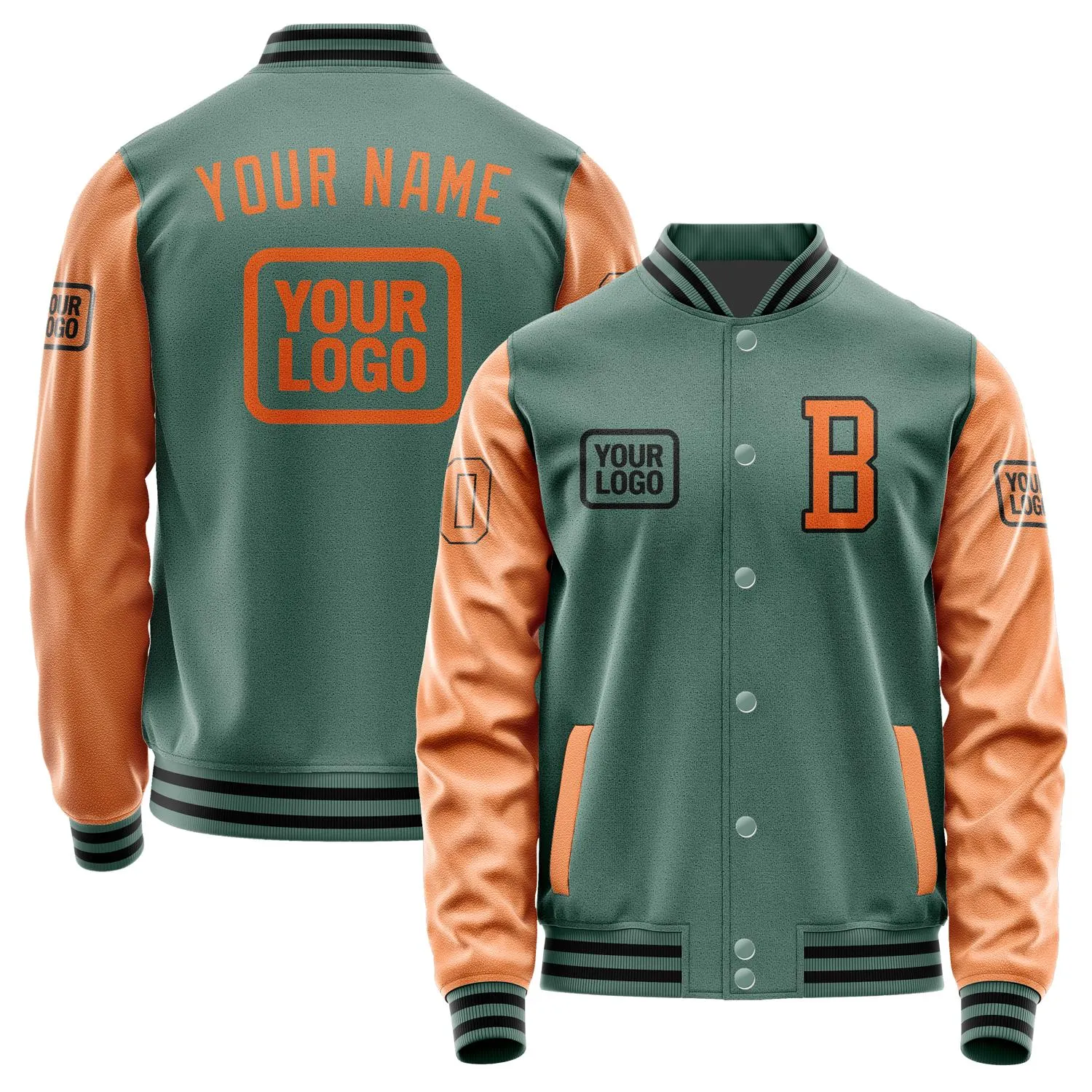 Custom Blue Green Orange Jacket sold by Tailorly