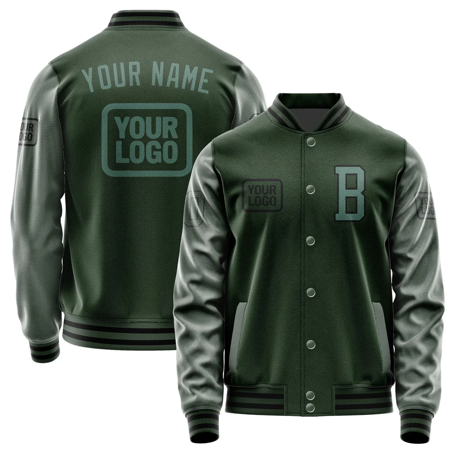 Custom Dark Green Blue Green Jacket sold by Tailorly
