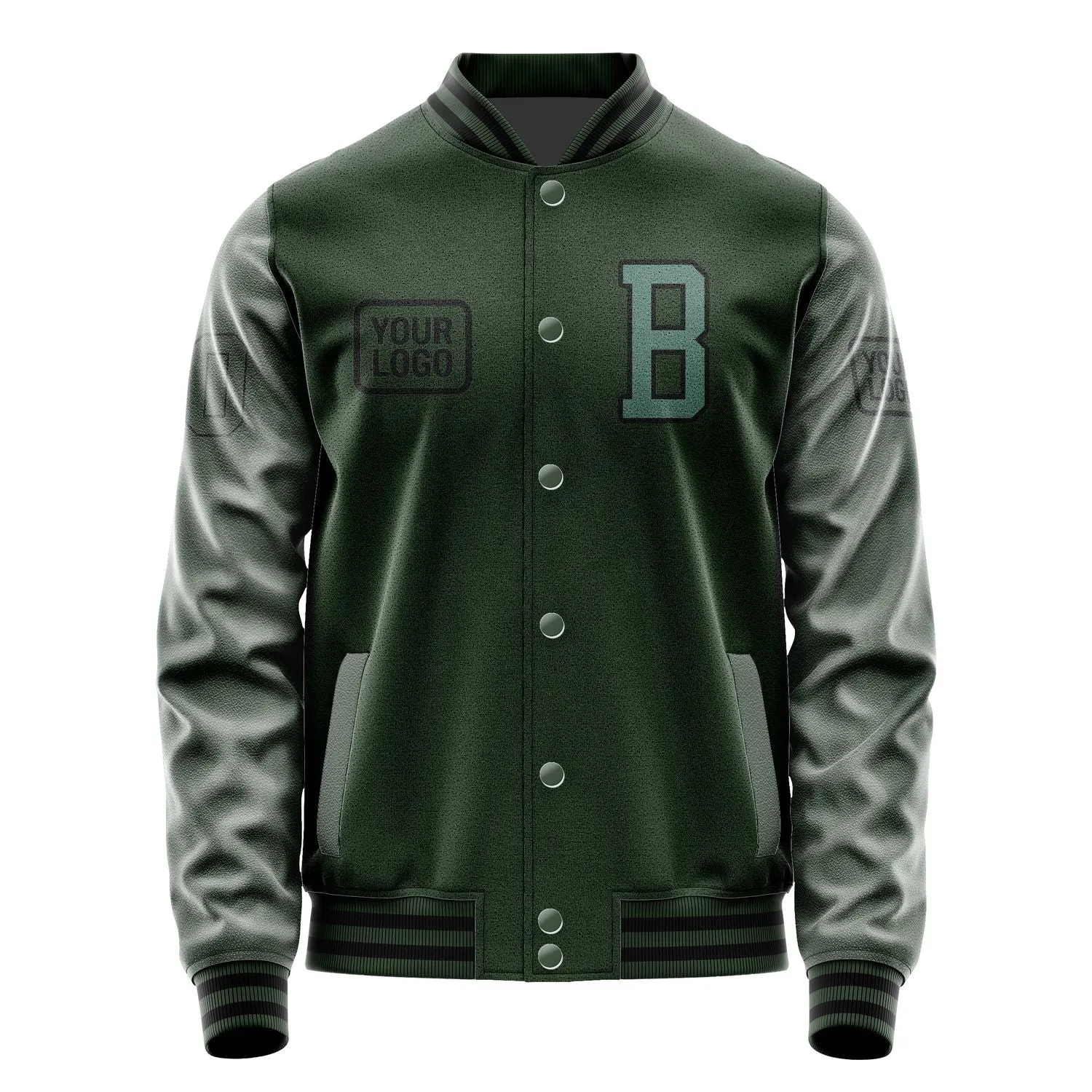 Custom Dark Green Blue Green Jacket sold by Tailorly product image thumbnail 2