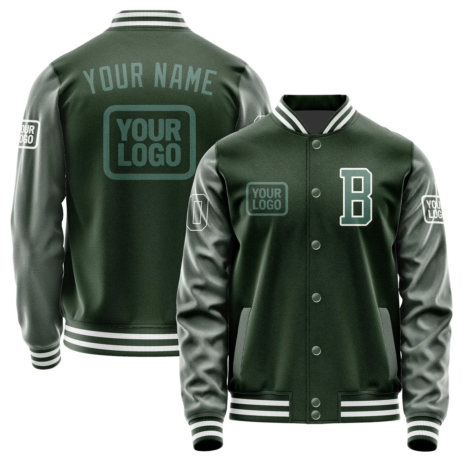 Custom Dark Green Blue Green Jacket sold by Tailorly