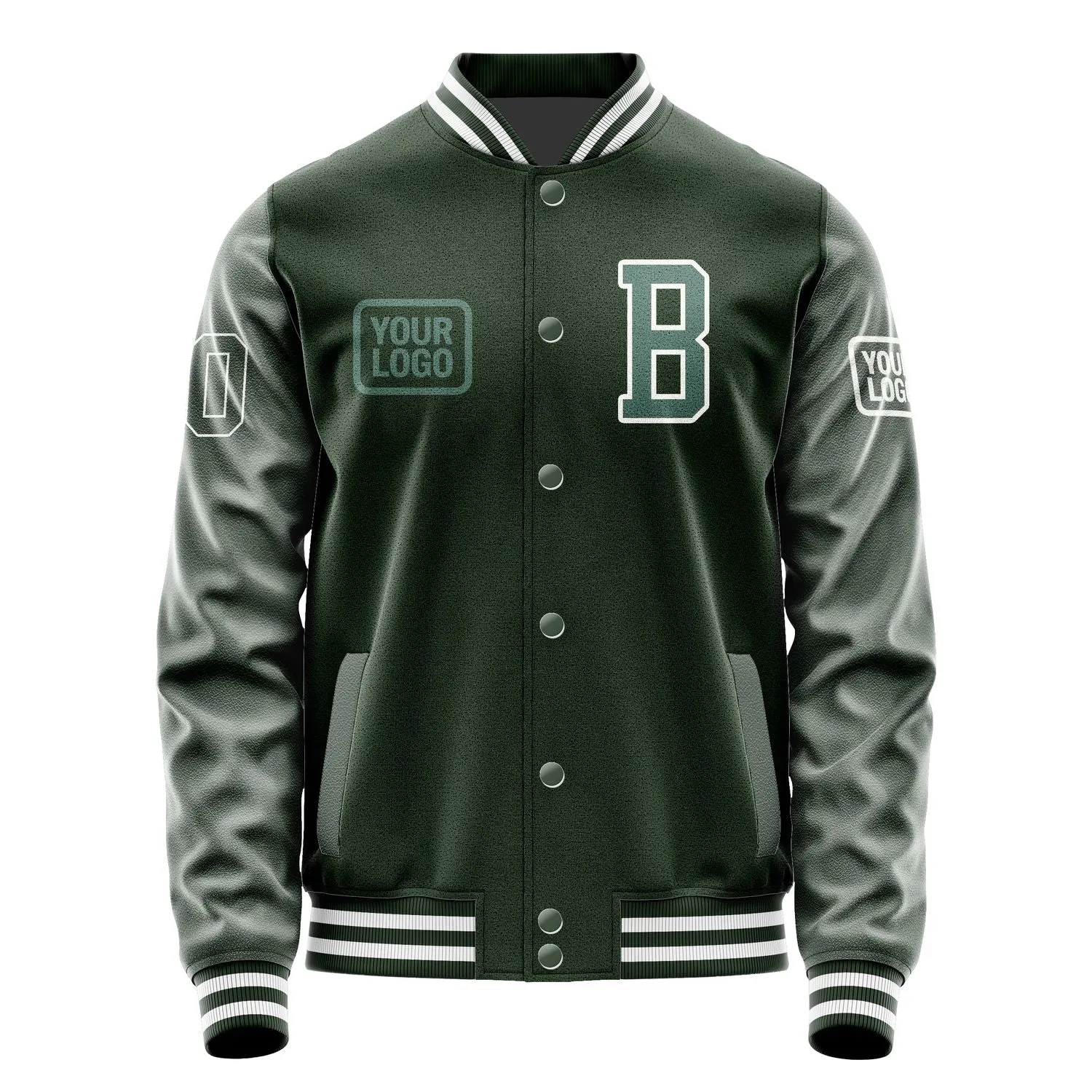 Custom Dark Green Blue Green Jacket sold by Tailorly product image thumbnail 2