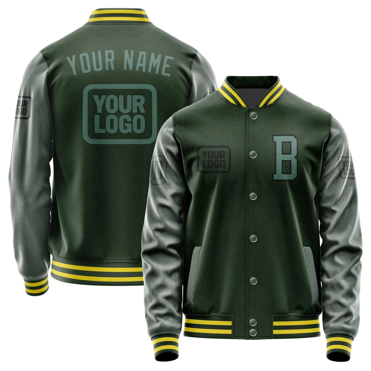 Custom Dark Green Blue Green Jacket sold by Tailorly