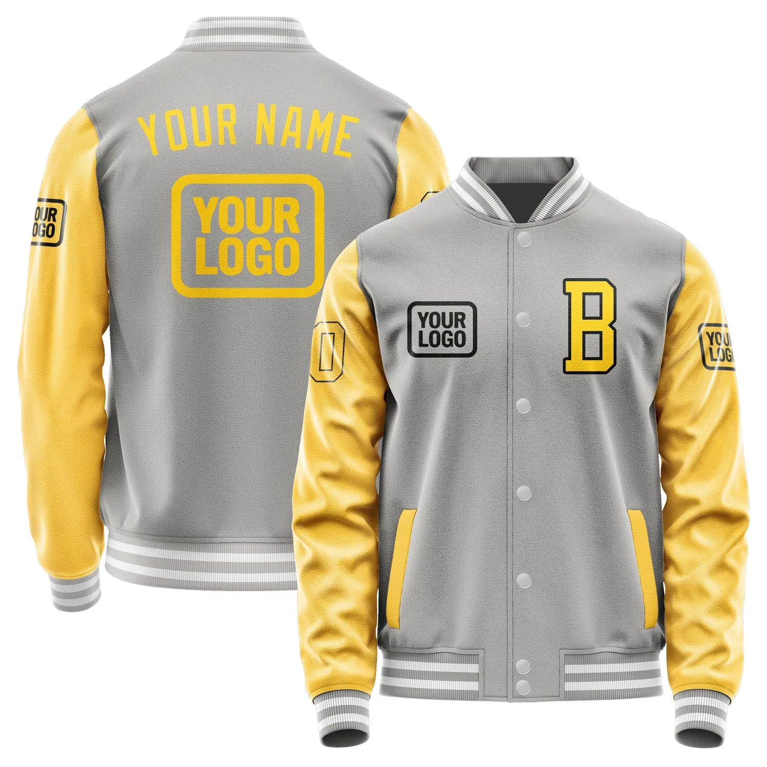 Custom Gray Gold Jacket sold by Tailorly