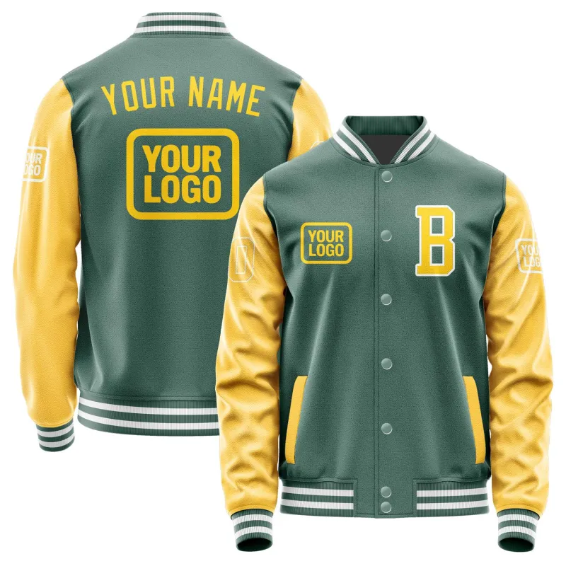 Custom Blue Green Gold Jacket sold by Tailorly