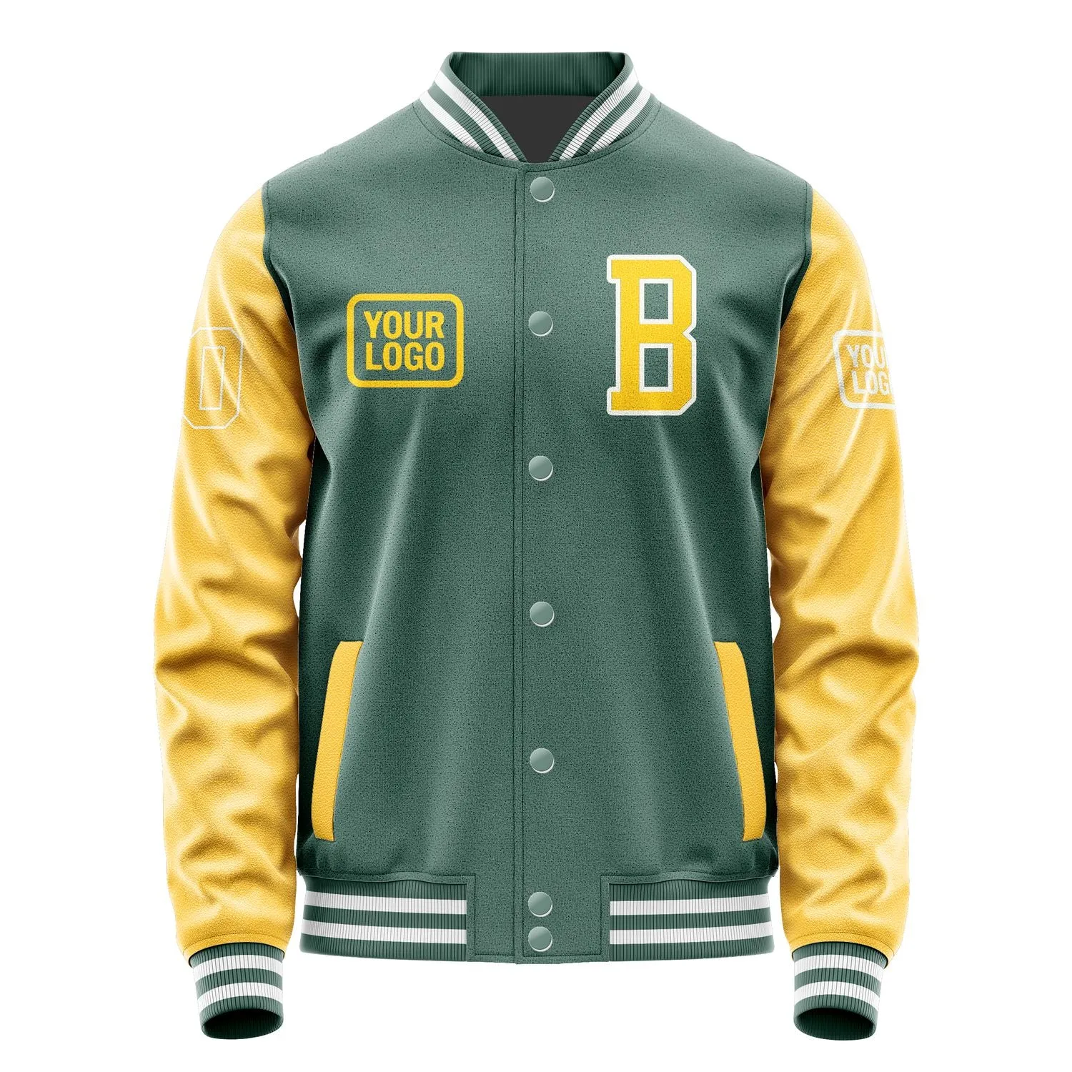 Custom Blue Green Gold Jacket sold by Tailorly product image thumbnail 2