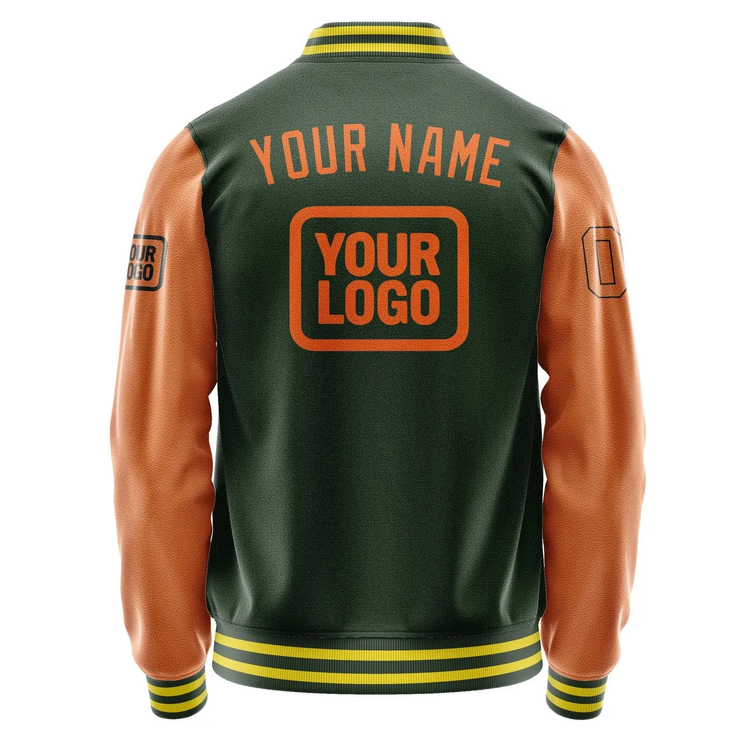 Custom Dark Green Orange Jacket sold by Tailorly product image thumbnail 4