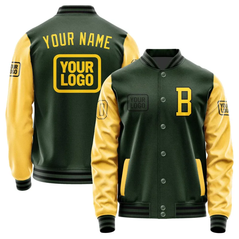 Custom Dark Green Gold Jacket sold by Tailorly