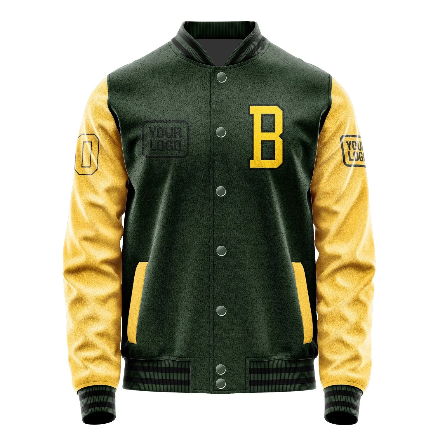 Custom Dark Green Gold Jacket sold by Tailorly product image thumbnail 2