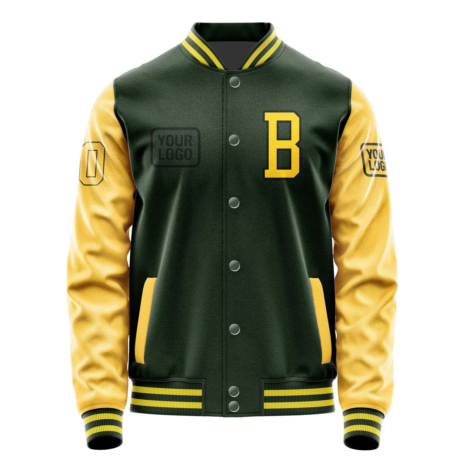 Custom Dark Green Gold Jacket sold by Tailorly product image thumbnail 2