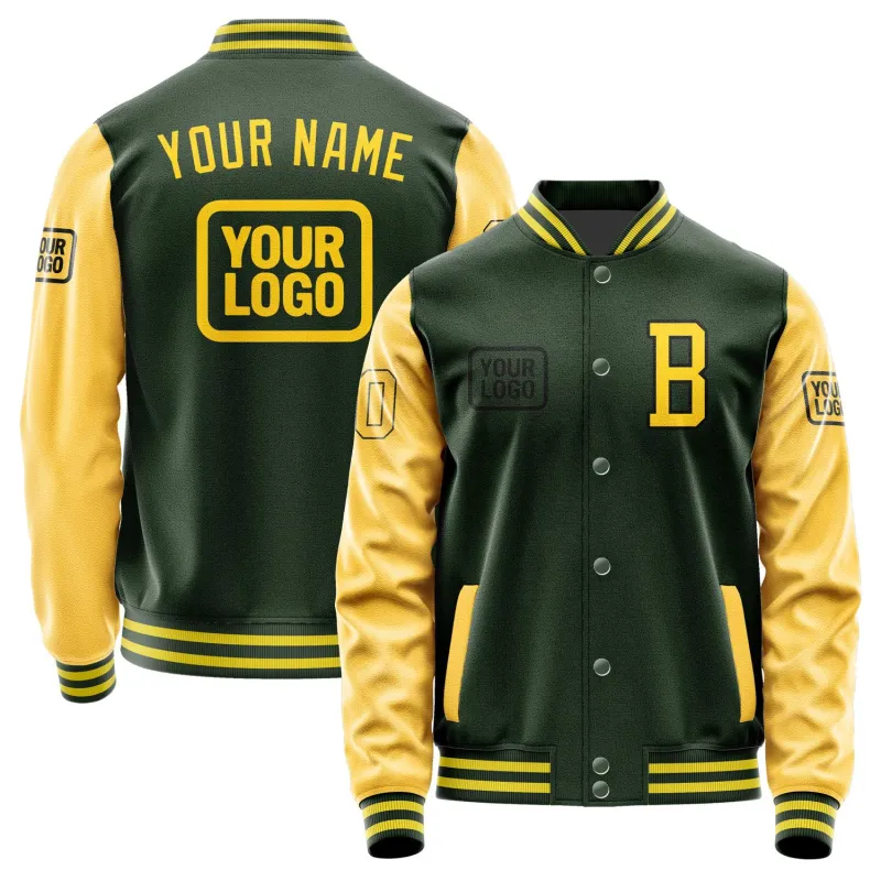Custom Dark Green Gold Jacket sold by Tailorly