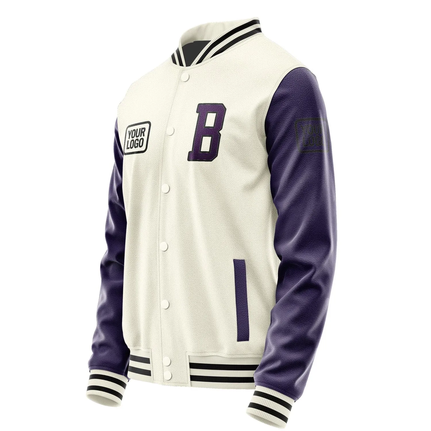 Custom Cream Purple Jacket sold by Tailorly product image thumbnail 3