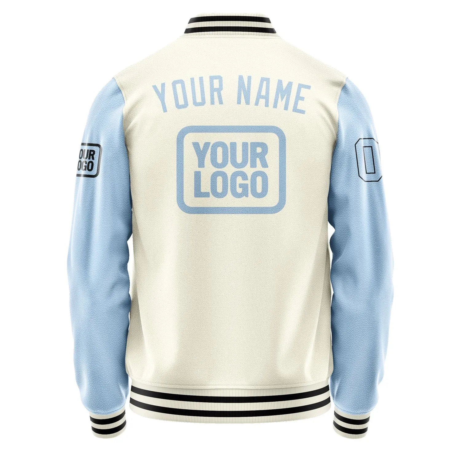 Custom Cream Light Blue Jacket sold by Tailorly product image thumbnail 4