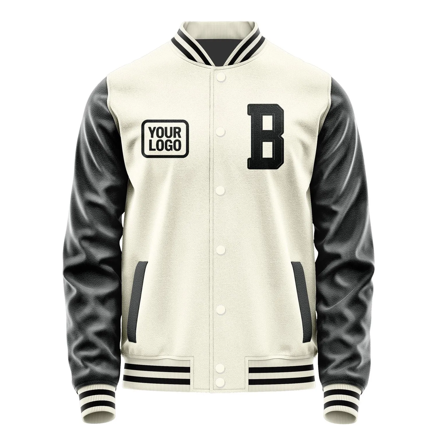 Custom Cream Black Jacket sold by Tailorly product image thumbnail 2