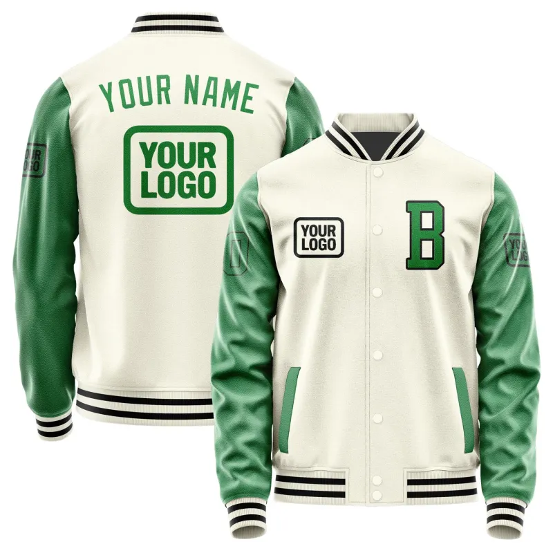 Custom Cream Emerald Green Jacket sold by Tailorly
