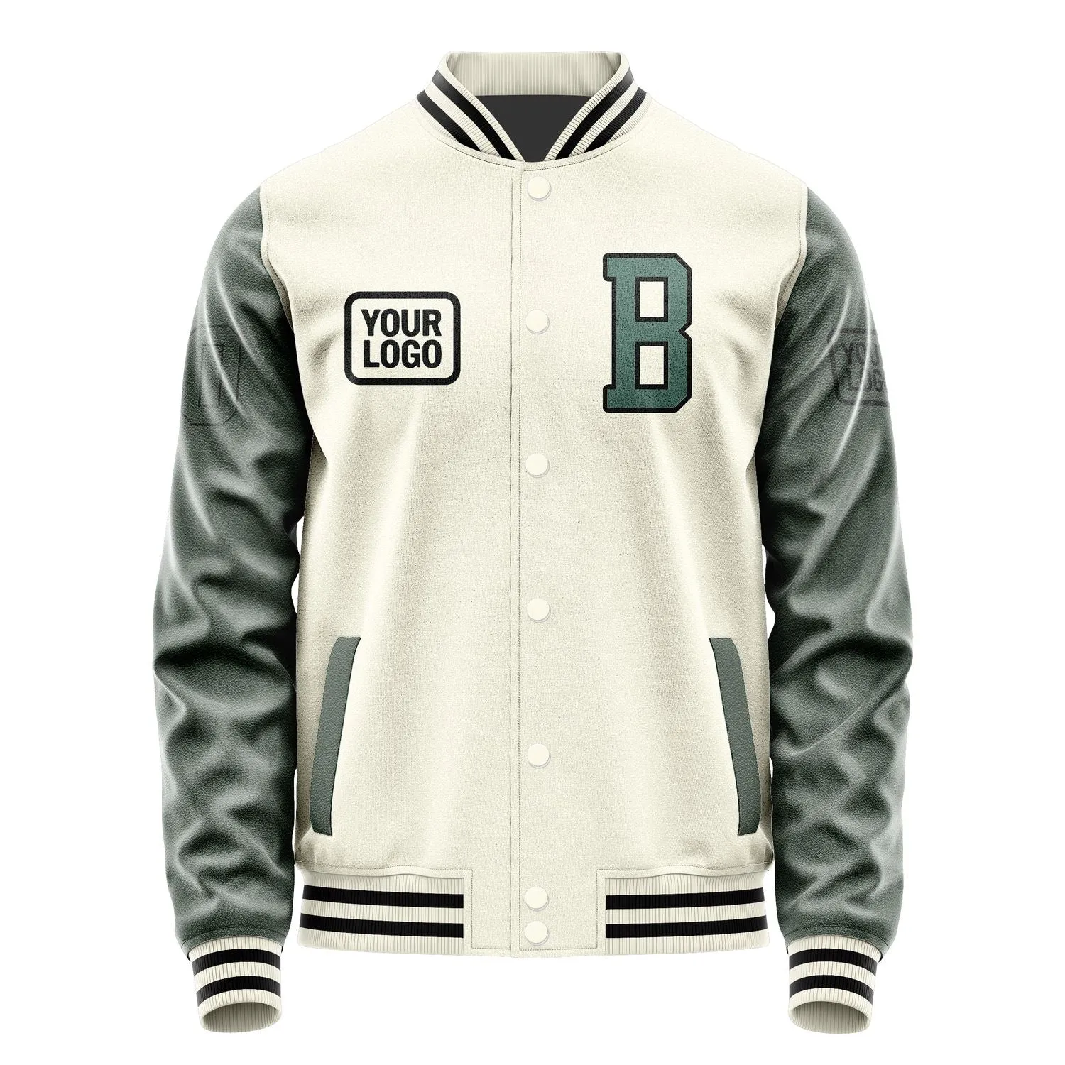 Custom Cream Blue Green Jacket sold by Tailorly product image thumbnail 2