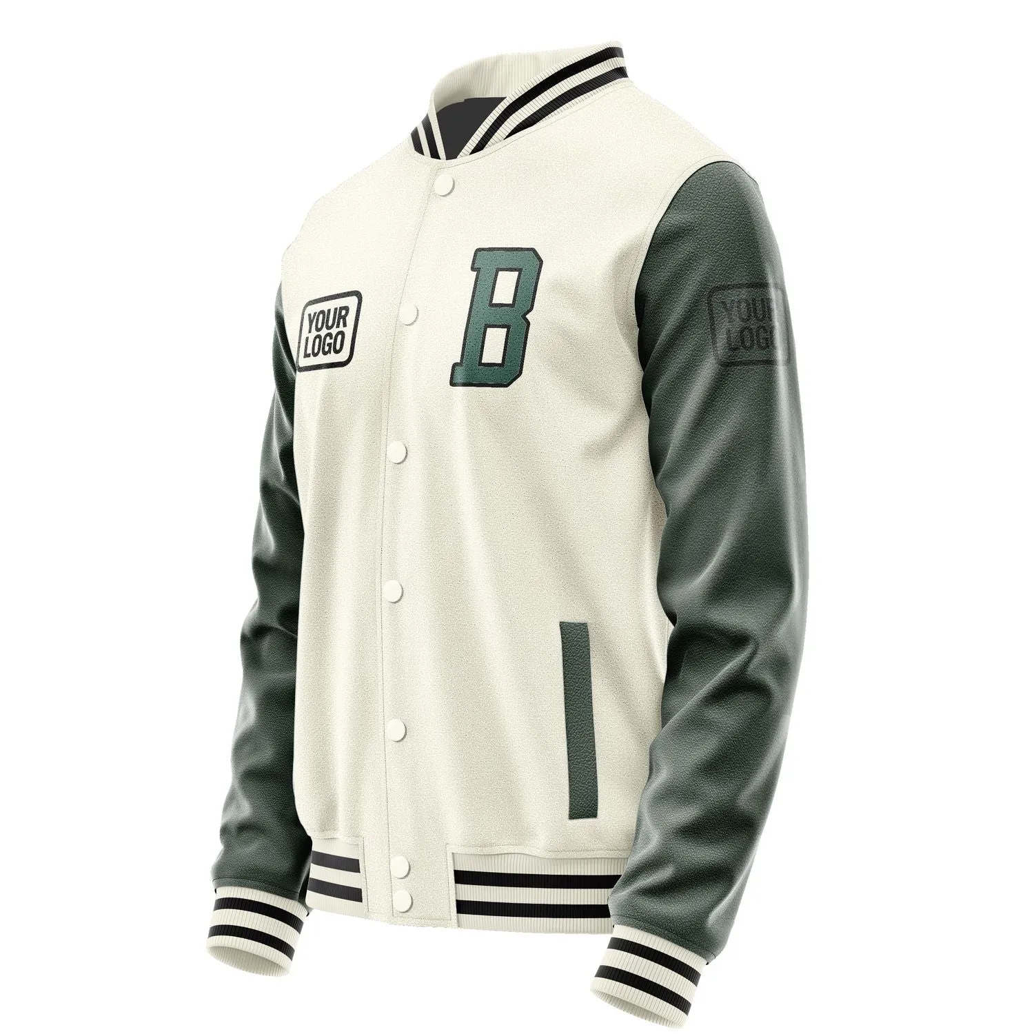 Custom Cream Blue Green Jacket sold by Tailorly product image thumbnail 3