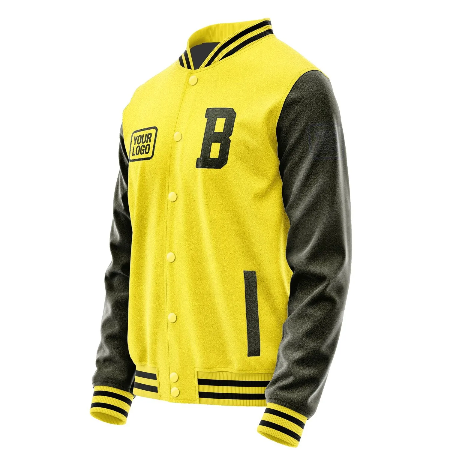 Custom Light Yellow Olive Jacket sold by Tailorly product image thumbnail 3