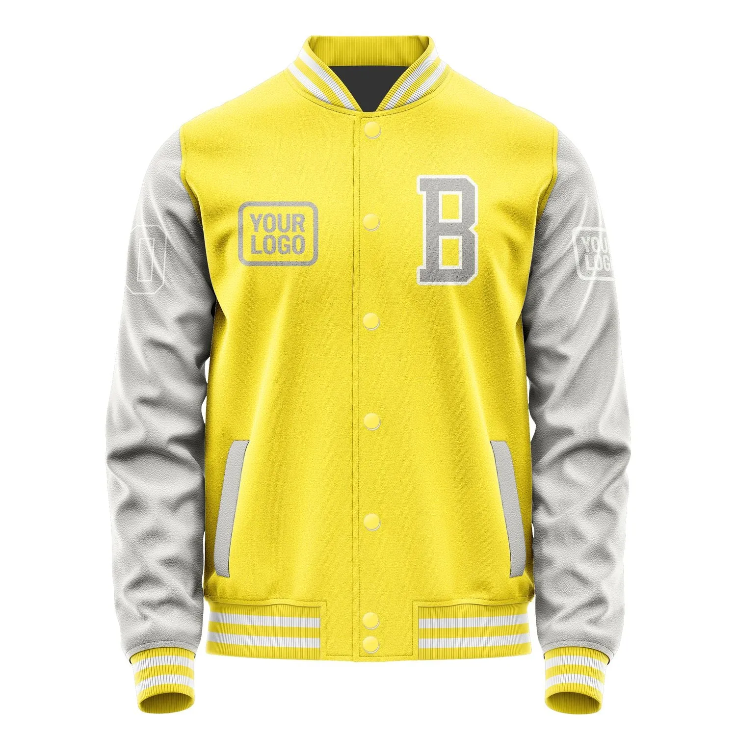Custom Light Yellow Gray Jacket sold by Tailorly product image thumbnail 2