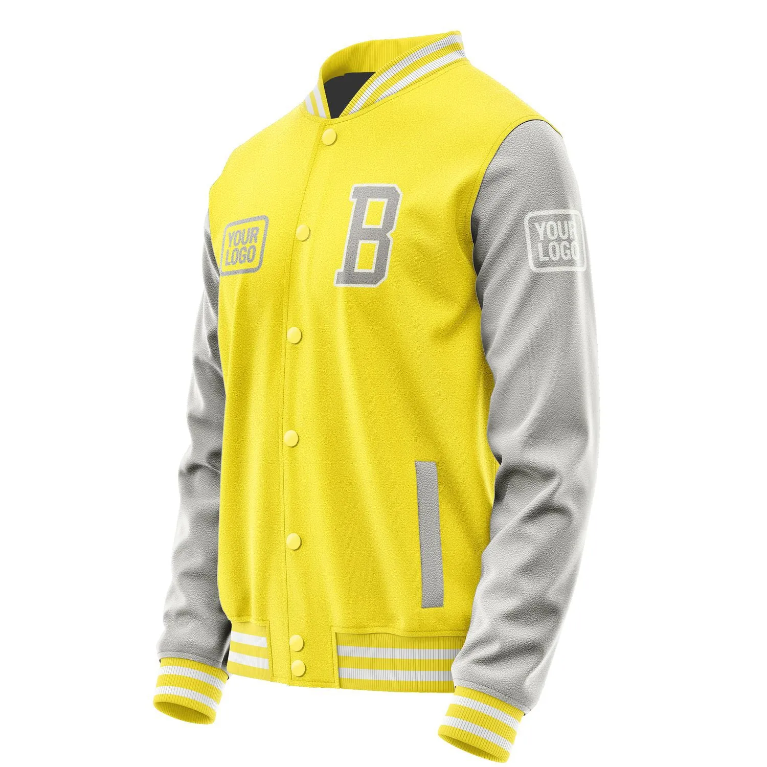 Custom Light Yellow Gray Jacket sold by Tailorly product image thumbnail 3