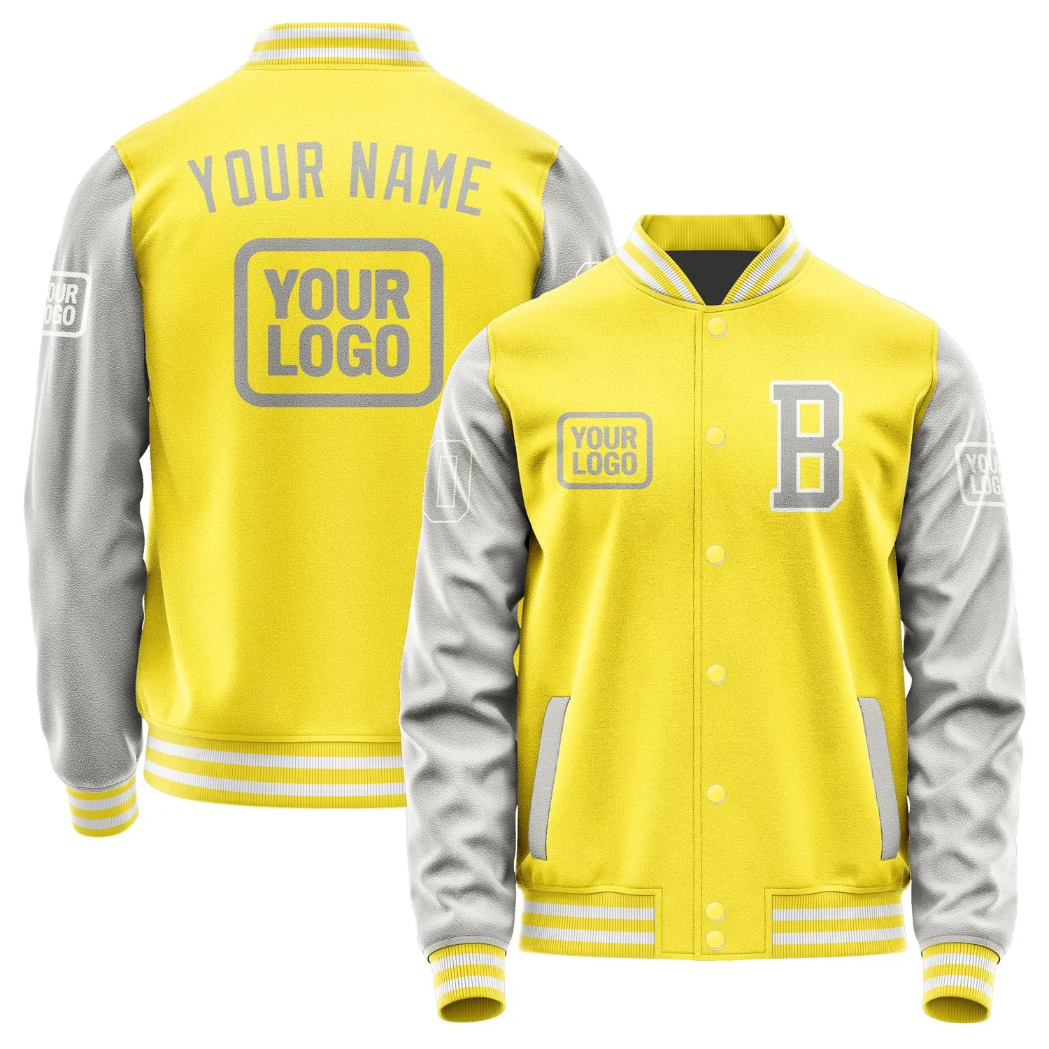 Custom Light Yellow Gray Jacket sold by Tailorly