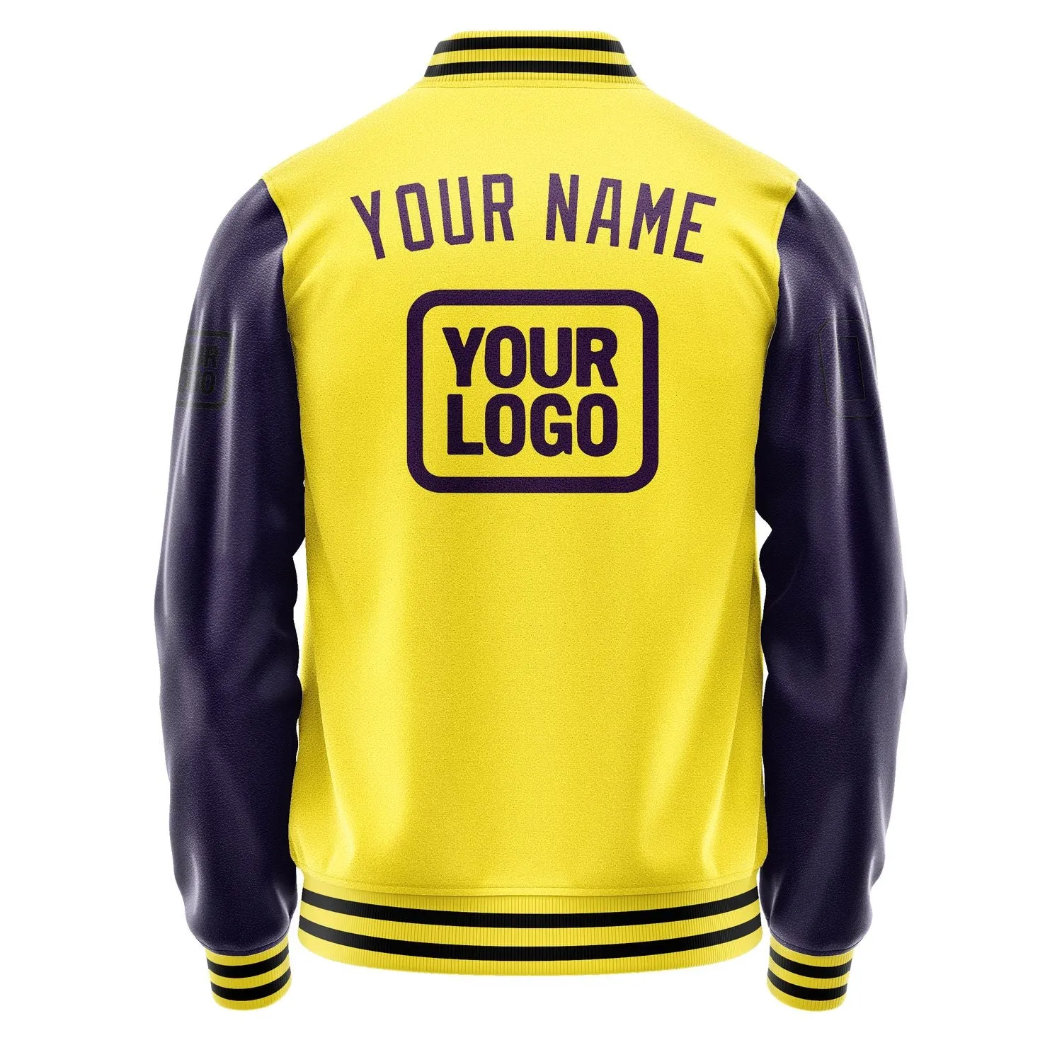 Custom Light Yellow Purple Jacket sold by Tailorly product image thumbnail 4