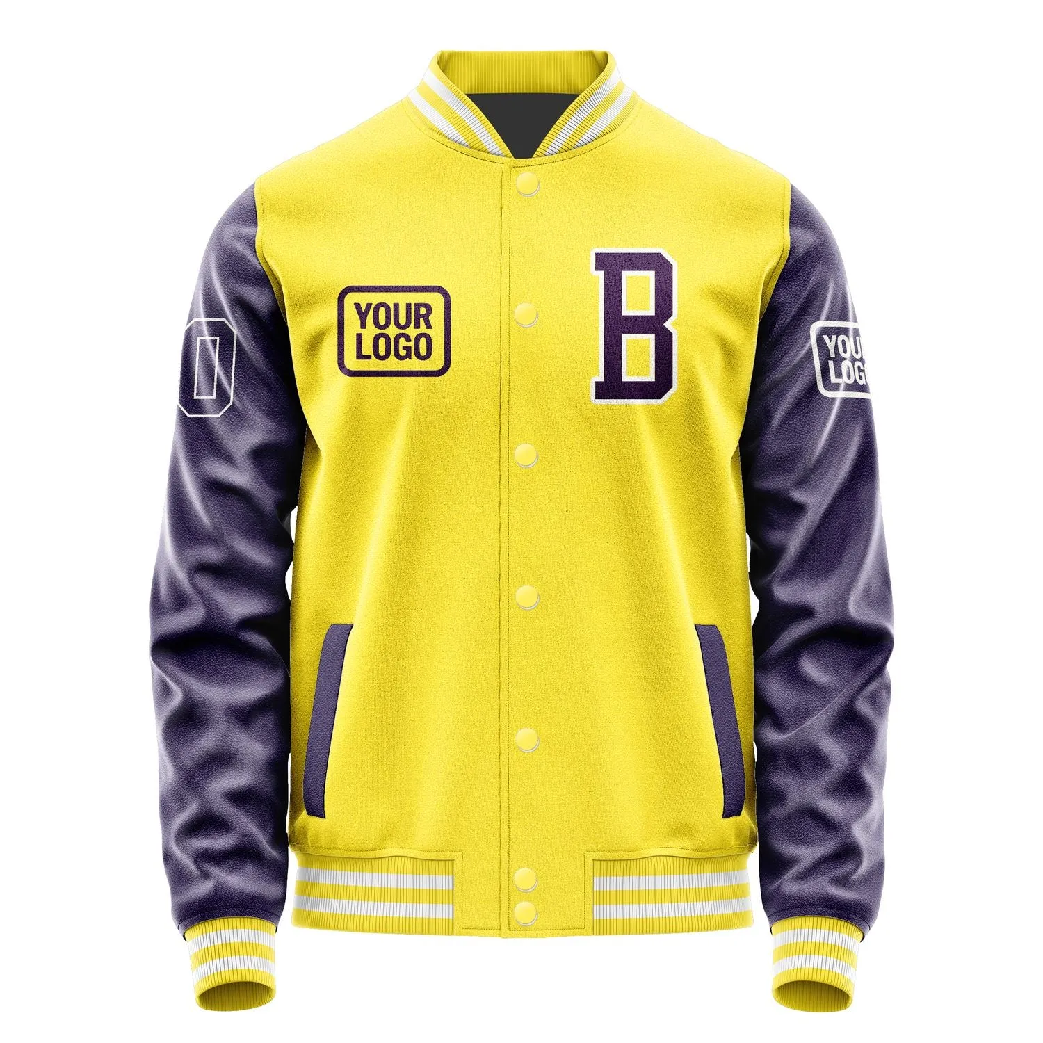 Custom Light Yellow Purple Jacket sold by Tailorly product image thumbnail 2