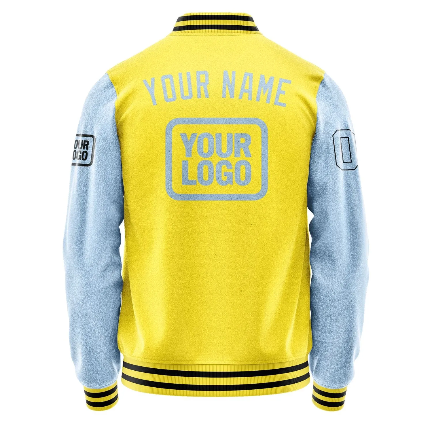 Custom Light Yellow Light Blue Jacket sold by Tailorly product image thumbnail 4