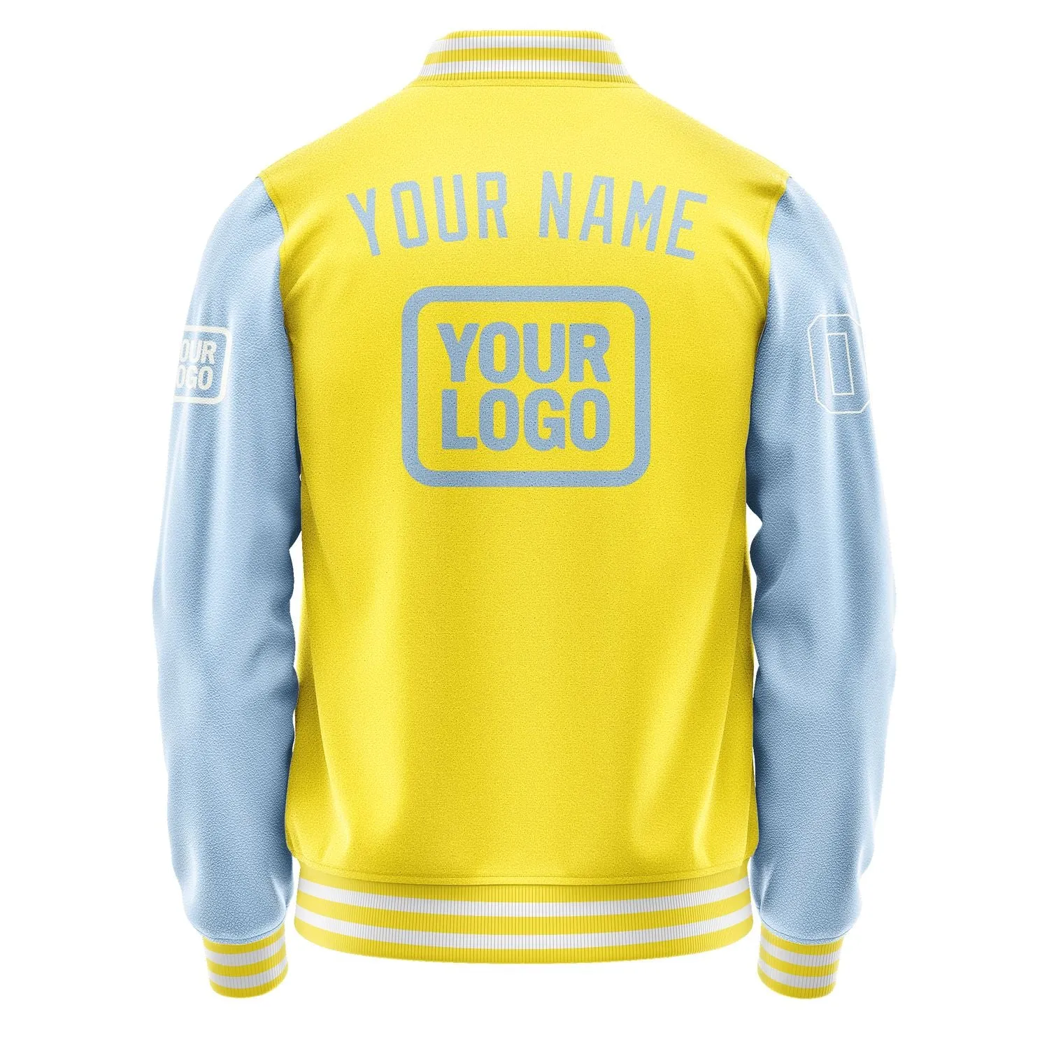 Custom Light Yellow Light Blue Jacket sold by Tailorly product image thumbnail 4