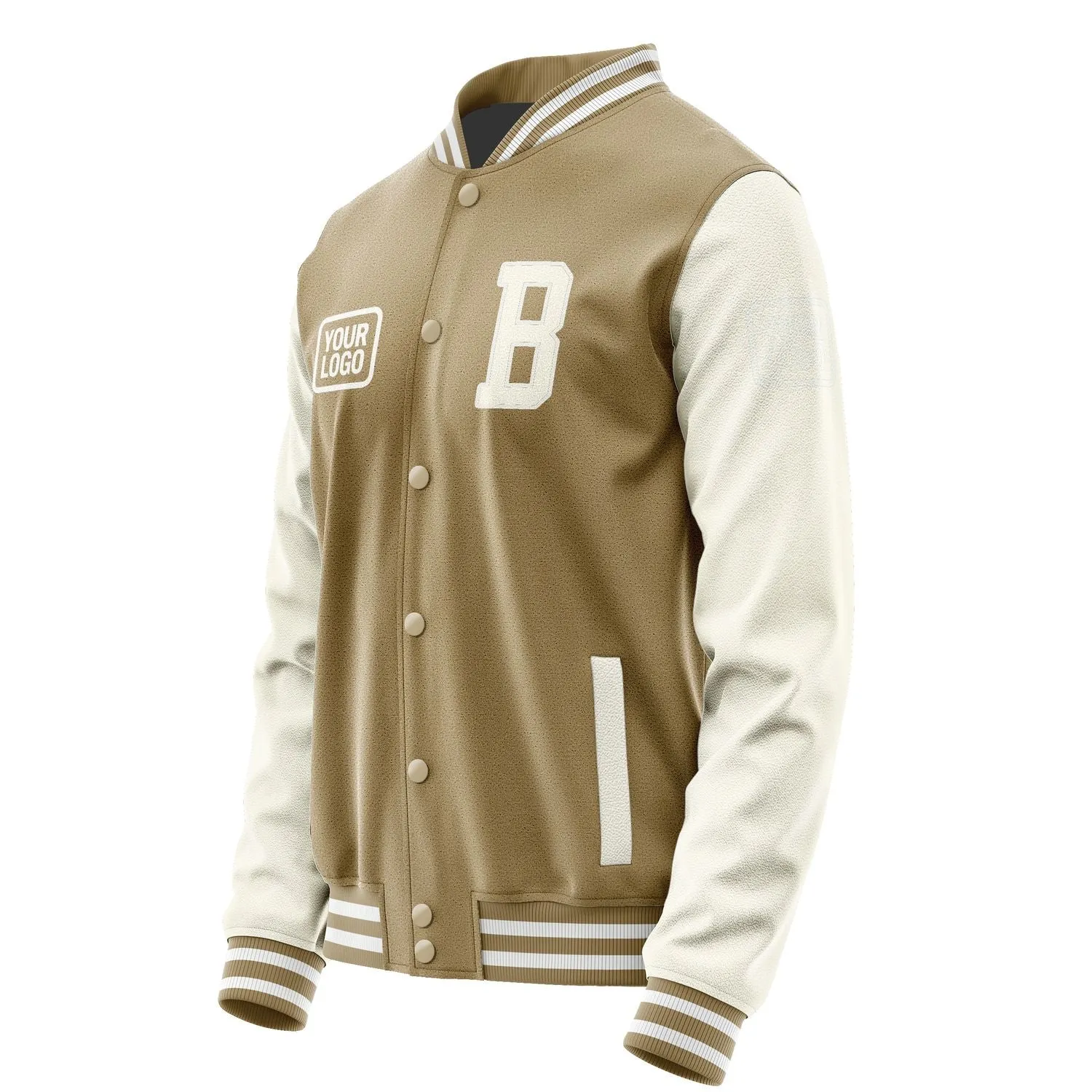Custom Light Khaki Cream Jacket sold by Tailorly product image thumbnail 3