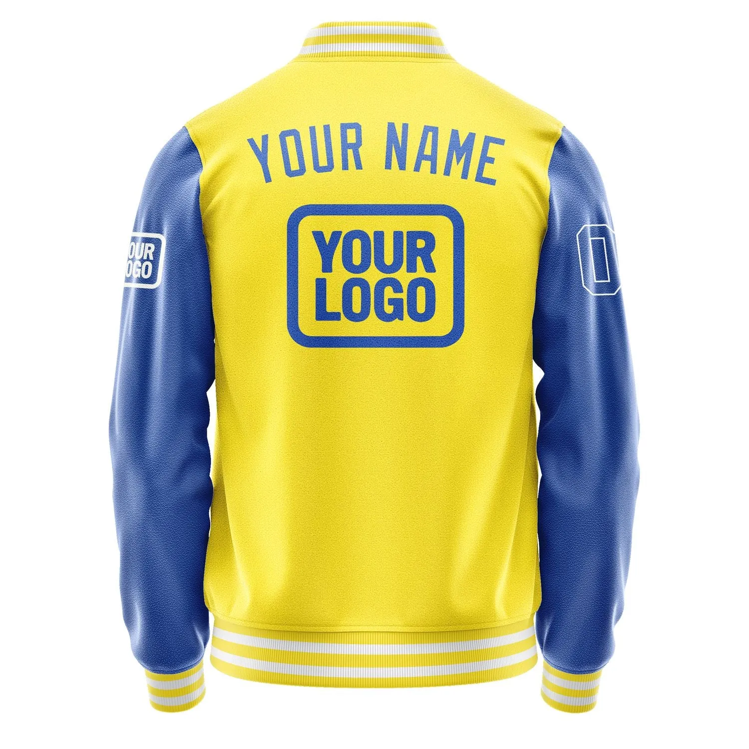 Custom Light Yellow Sky Blue Jacket sold by Tailorly product image thumbnail 4