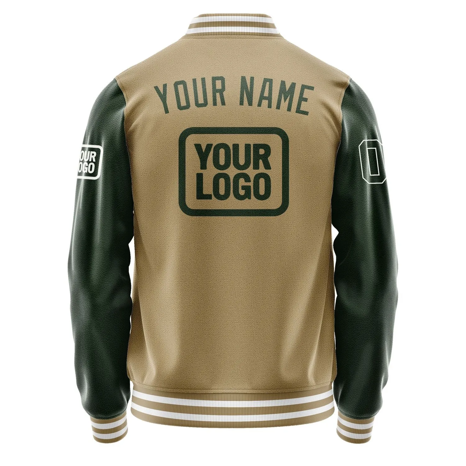 Custom Light Khaki Dark Green Jacket sold by Tailorly product image thumbnail 4