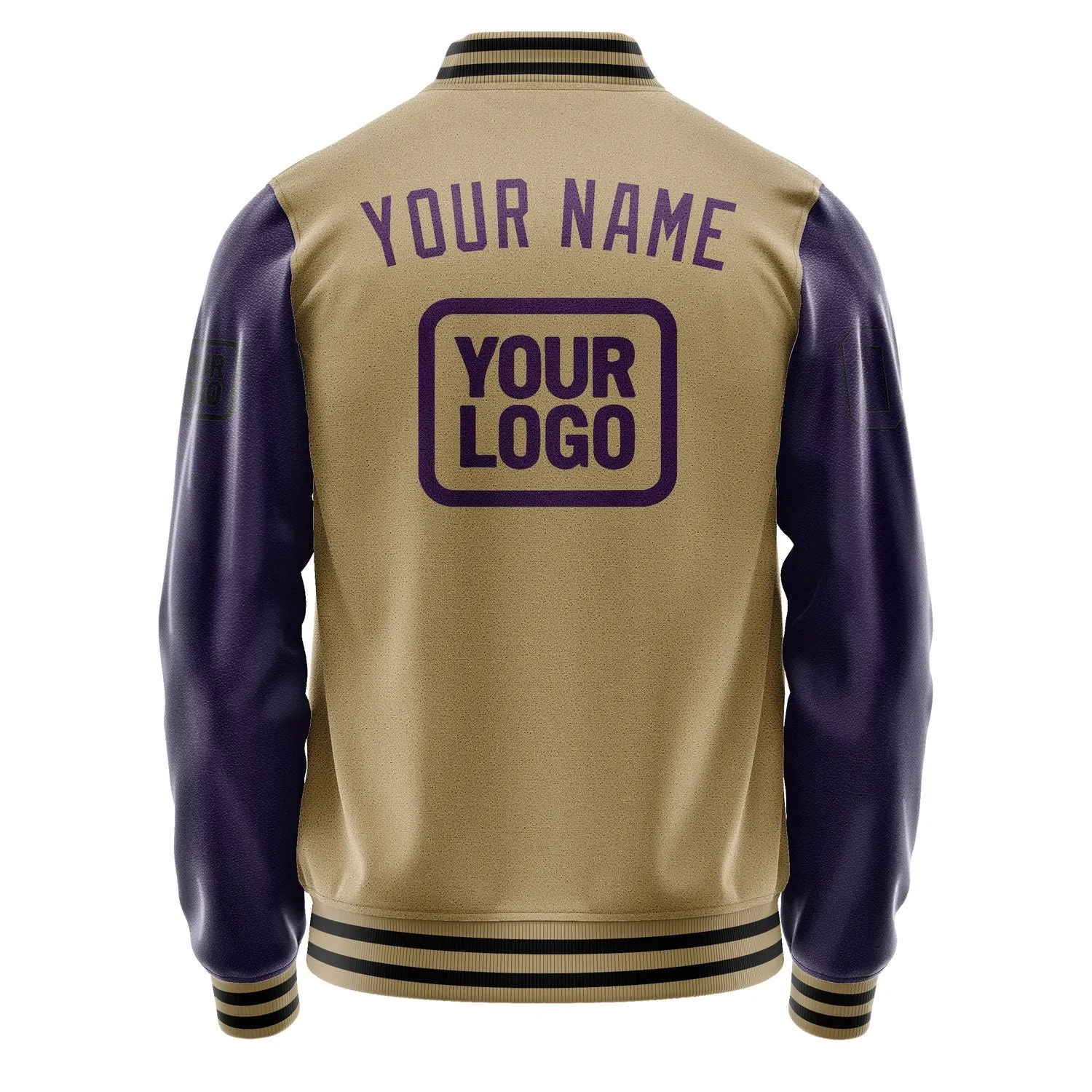 Custom Light Khaki Purple Jacket sold by Tailorly product image thumbnail 4