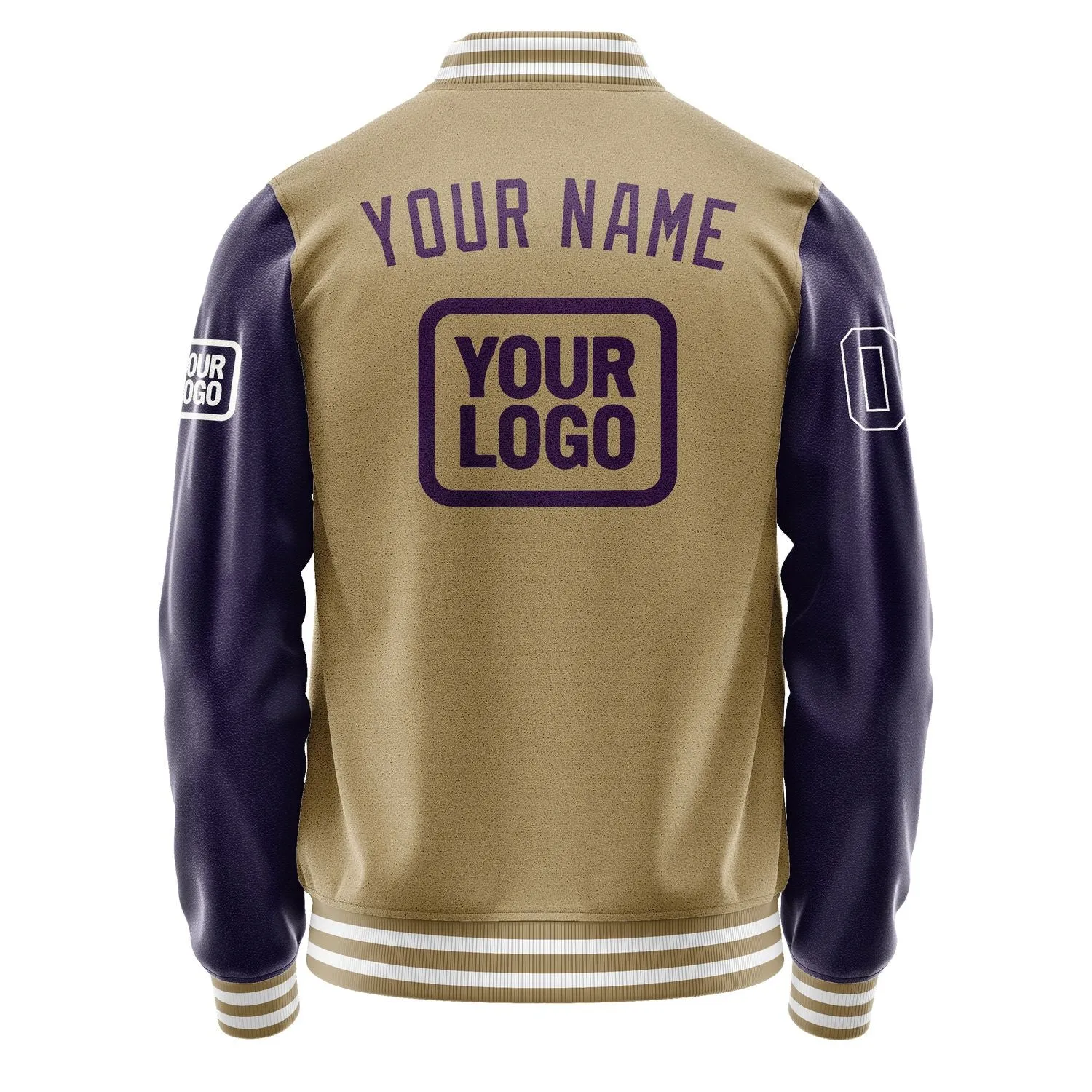Custom Light Khaki Purple Jacket sold by Tailorly product image thumbnail 4