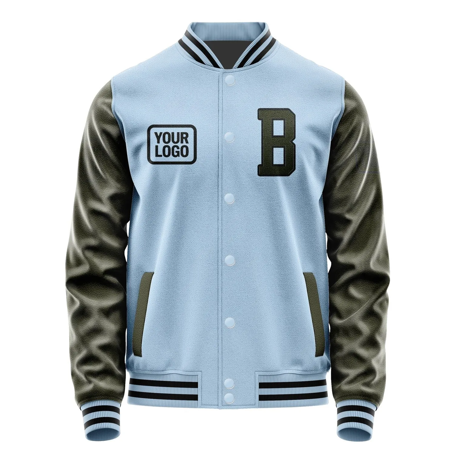 Custom Light Blue Olive Jacket sold by Tailorly product image thumbnail 2