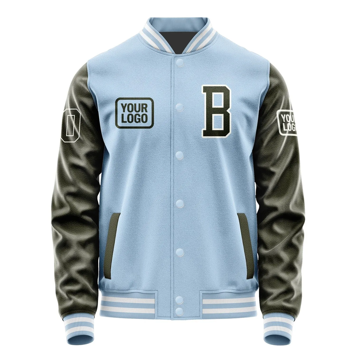 Custom Light Blue Olive Jacket sold by Tailorly product image thumbnail 2