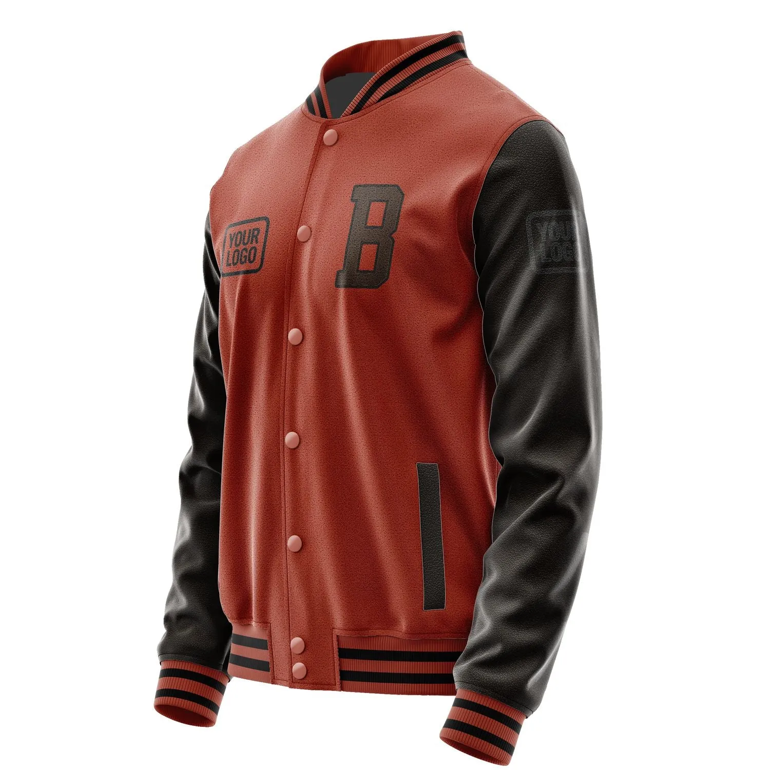 Custom Coral Red Brown Jacket sold by Tailorly product image thumbnail 3