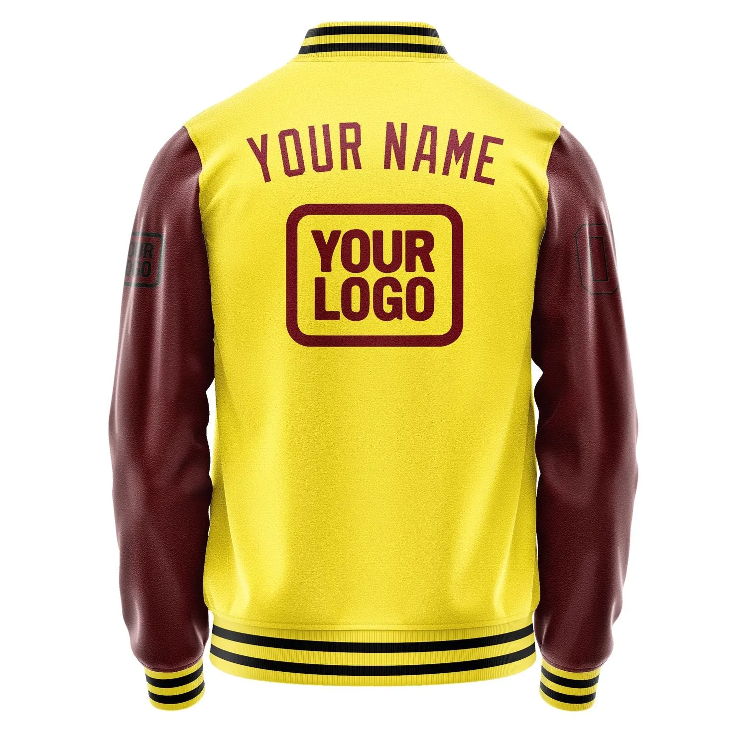 Custom Light Yellow Crimson Red Jacket sold by Tailorly product image thumbnail 4